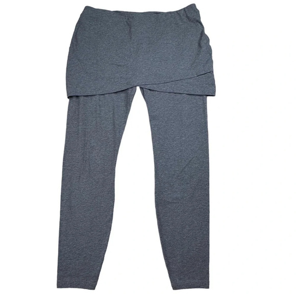 Cabi M'Leggings Crossover Skirt Leggings Heather Gray Size Small Style 5318 - Picture 2 of 12